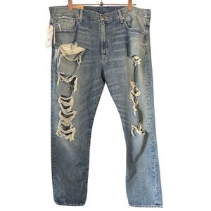 Denim & Supply | Ralph Lauren | Relaxed Blue Jeans Distressed Size 32